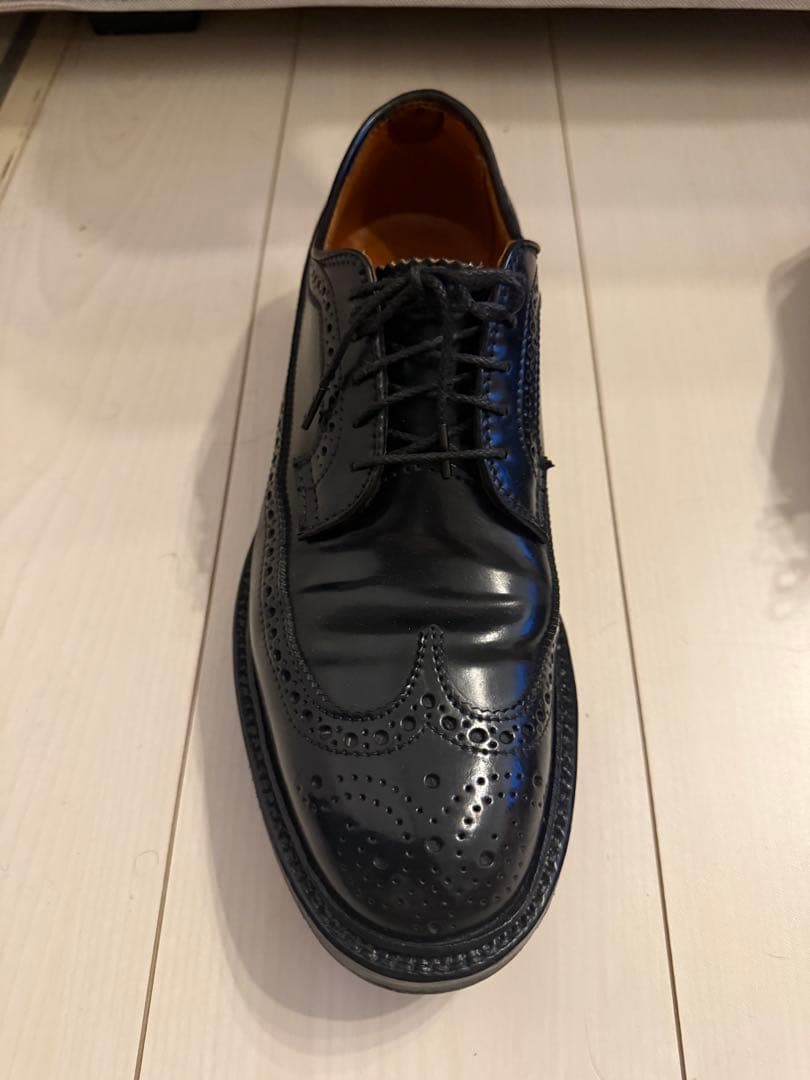 オールデン コードバン ロングウィングチップ 9751黒　7 1/2D 美品