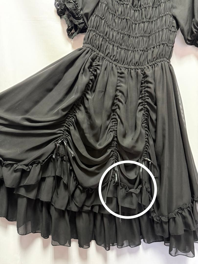 アトリエピエロ シフォン ワンピース 黒