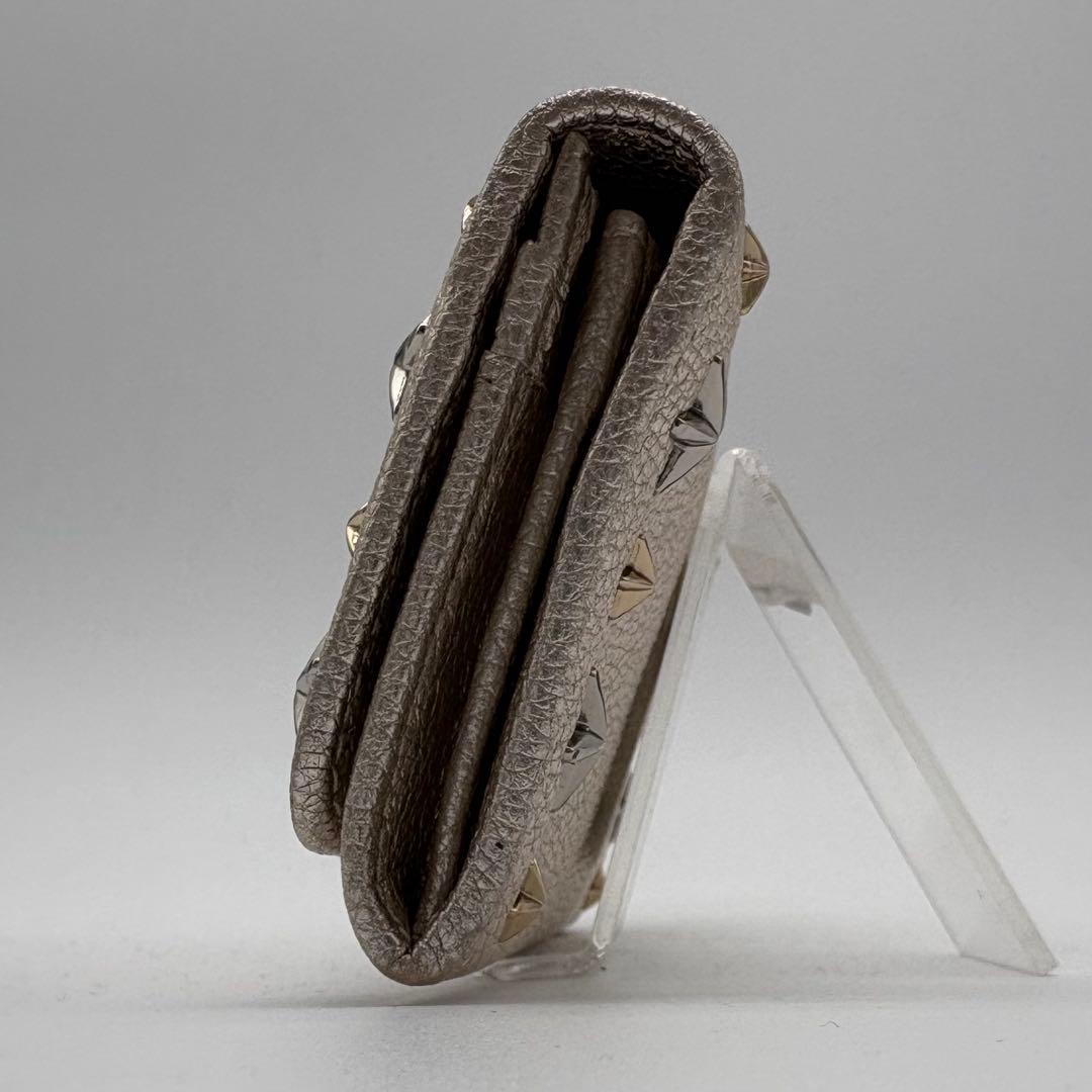 未使用箱付　ジミーチュー　長財布　スタッズ　ゴールド