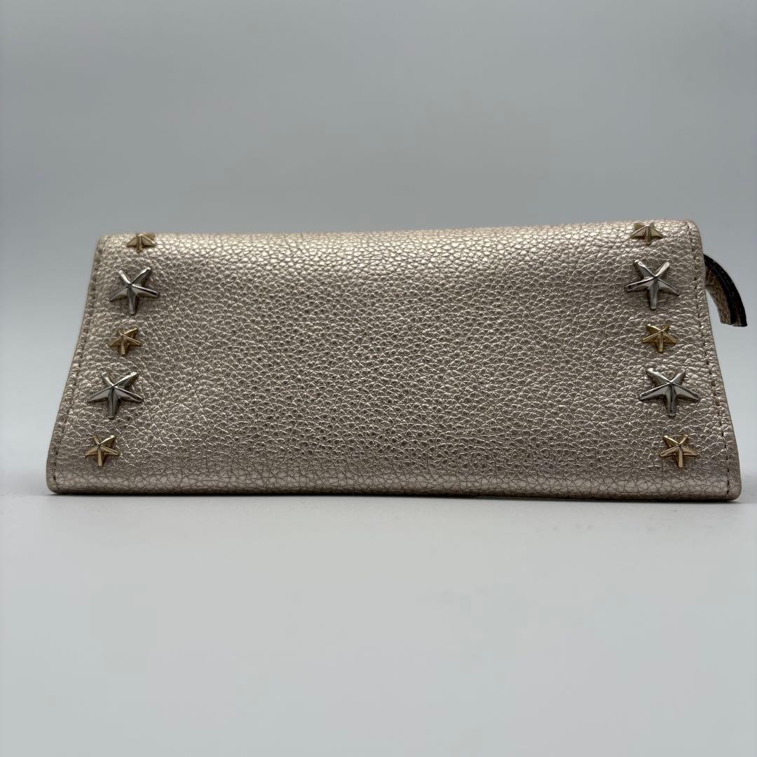 未使用箱付　ジミーチュー　長財布　スタッズ　ゴールド