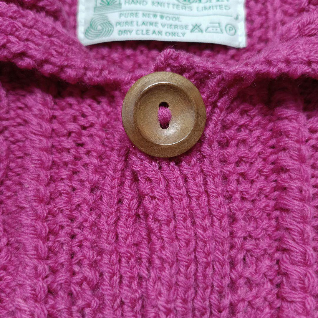 美品✨希少カラー インバーアラン　ニットカーディガン　フィッシャーマン 英国製