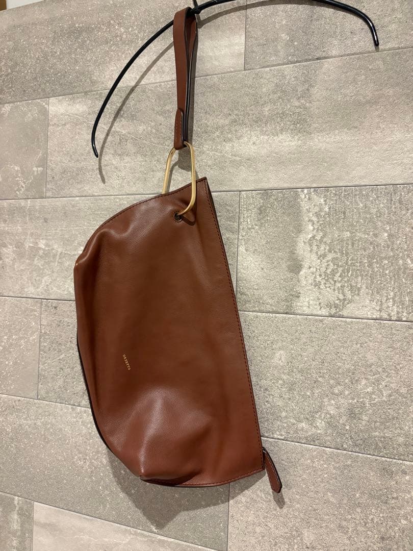 ウィムガゼット ORSETTO ブラウンレザー クラッチバッグ