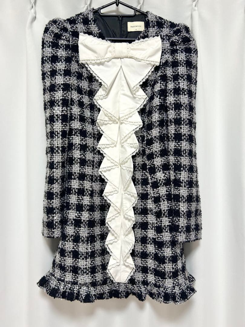 Narrator チェック柄フリルワンピース S あのちゃん 着用