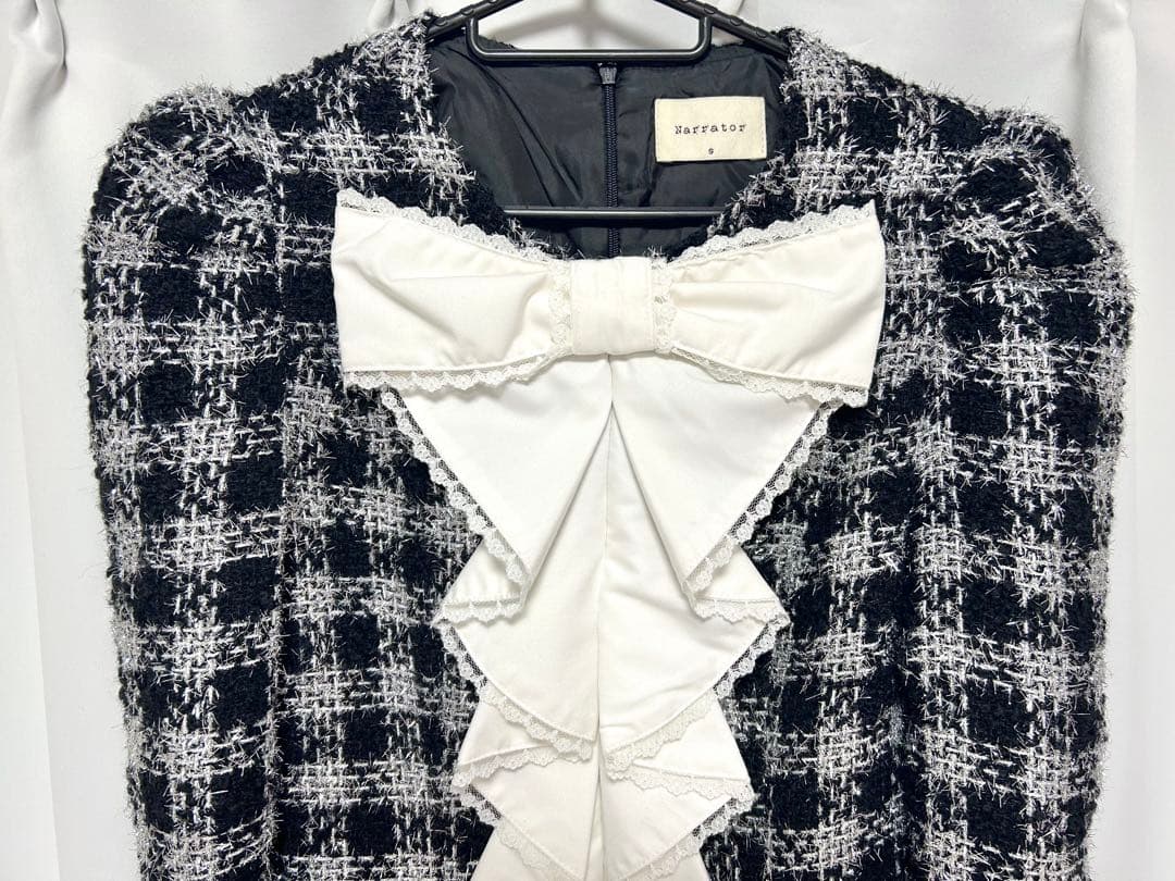 Narrator チェック柄フリルワンピース S あのちゃん 着用