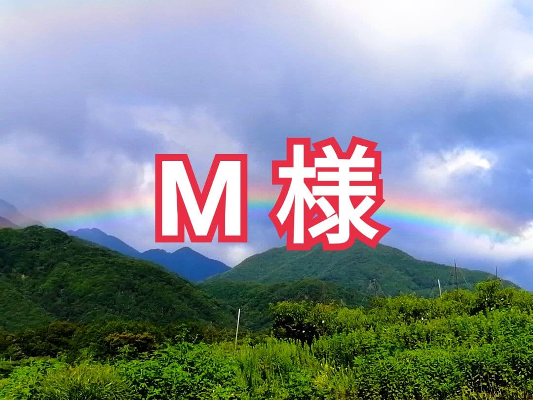 M様　御注文のお品物