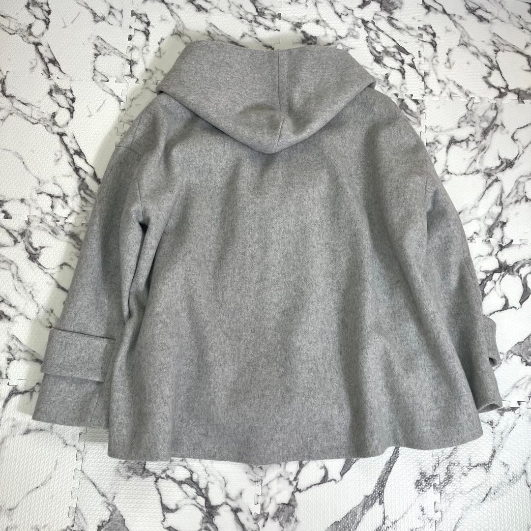 ビアズリー フーデッドショートコート ウール