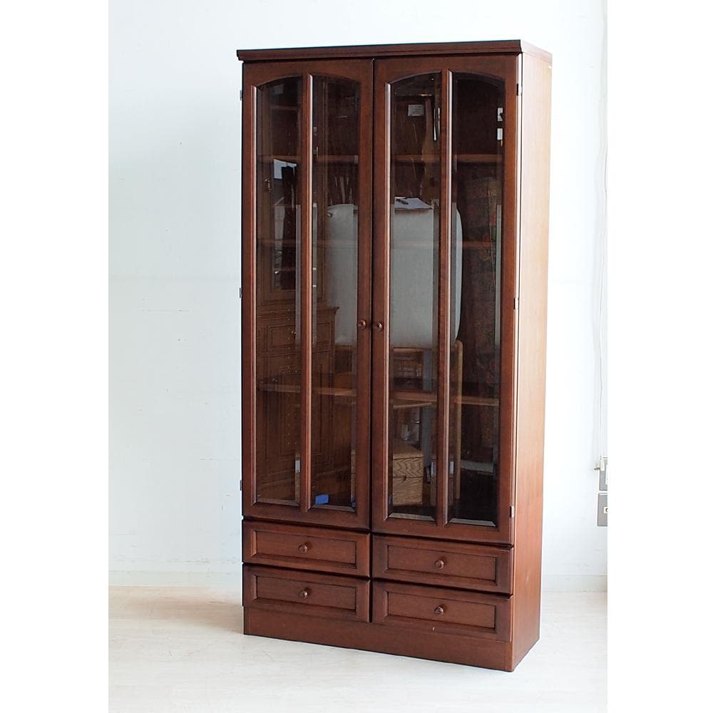 カリモク/karimoku ガラス扉 本棚 書棚 ブックシェルフ ZR23986