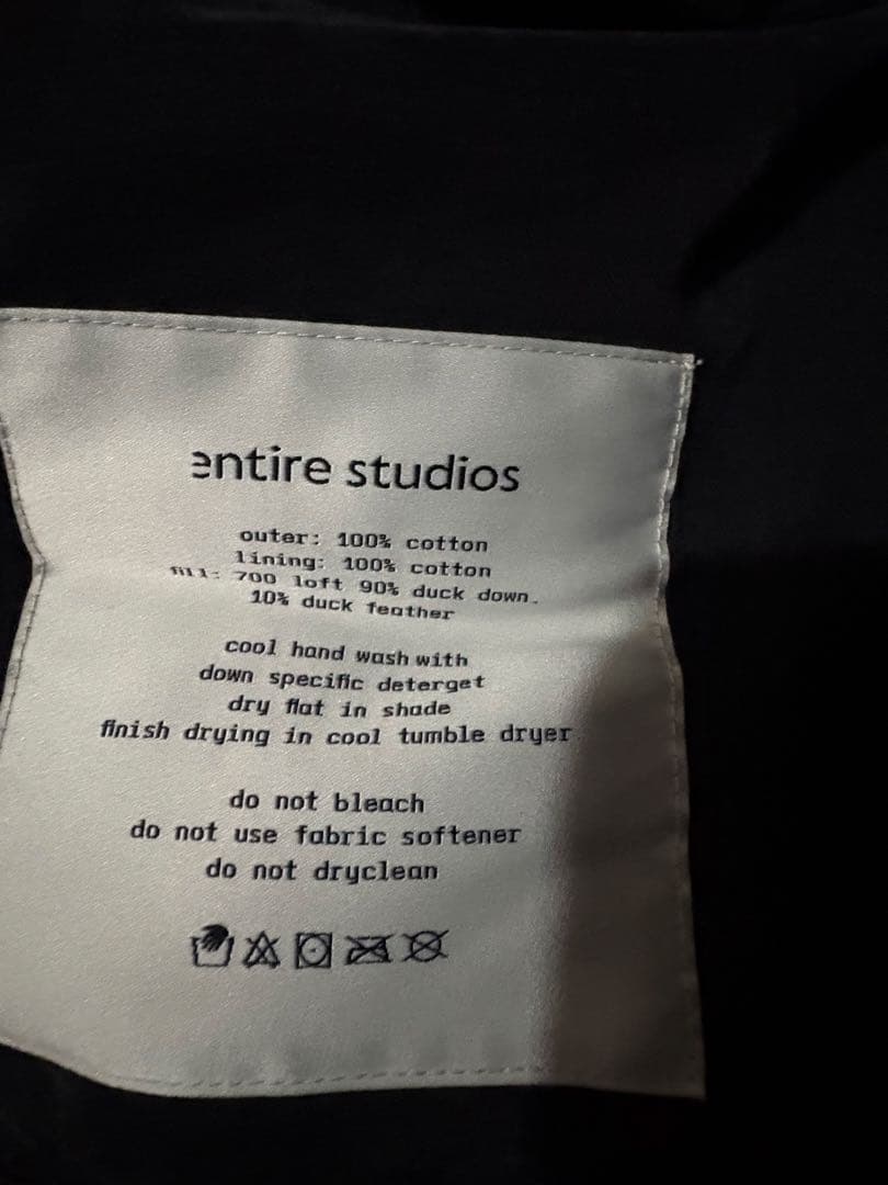 entire studios 24AW MML ダウンジャケット