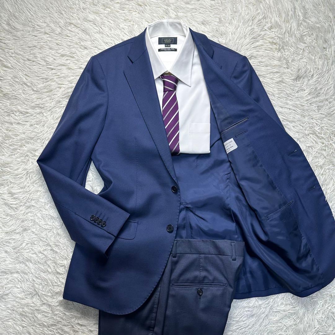 極美品 トゥモローランド ピルグリム 高級生地 セットアップ ネイビー 48