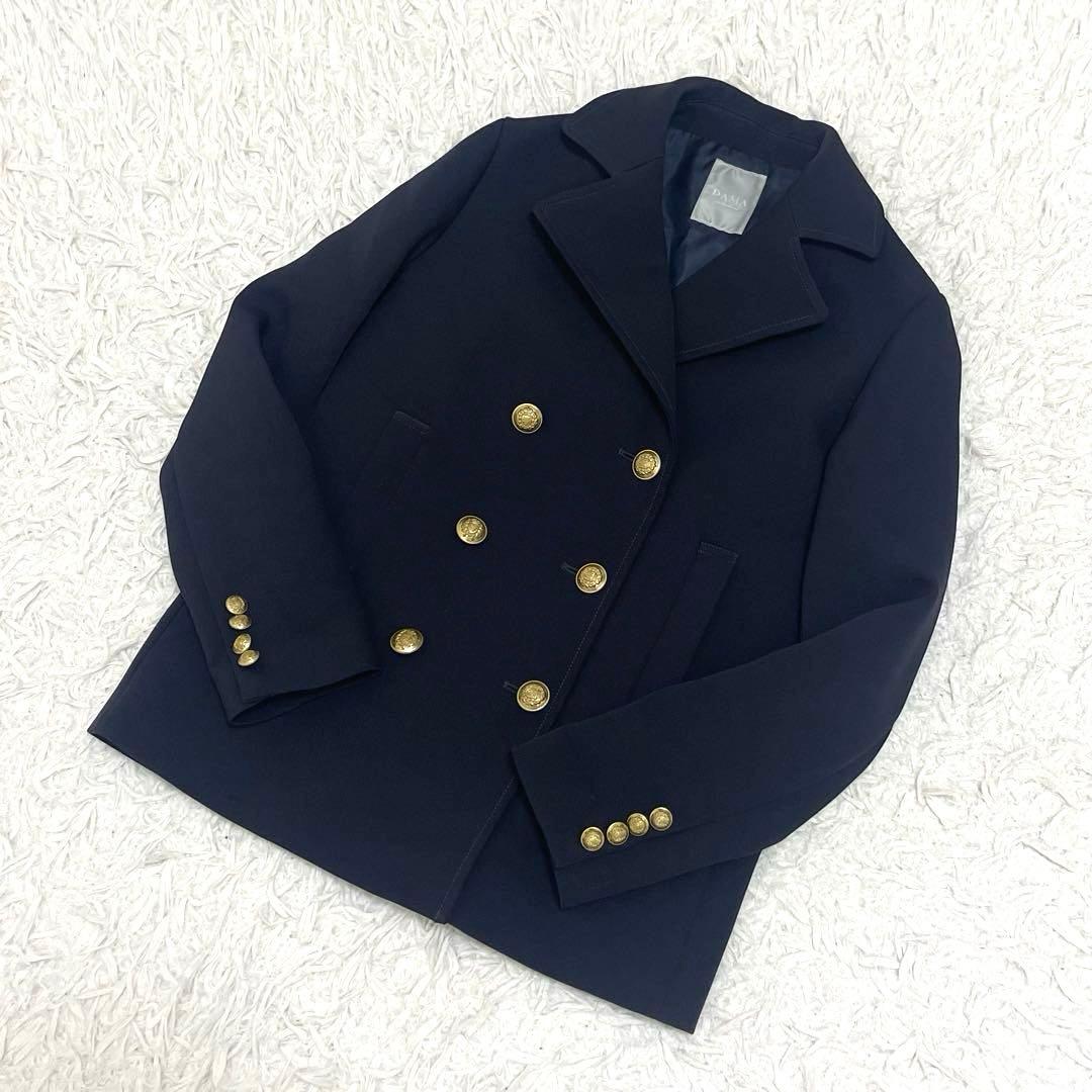 美品✨ダーマコレクション ダブルジャケット 金ボタン 紺ブレ テーラード