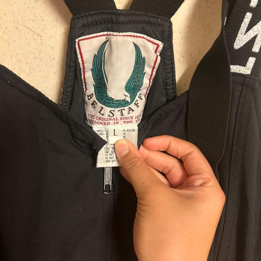 BELSTAFF ブラックオーバーオールL バイクプロテクター