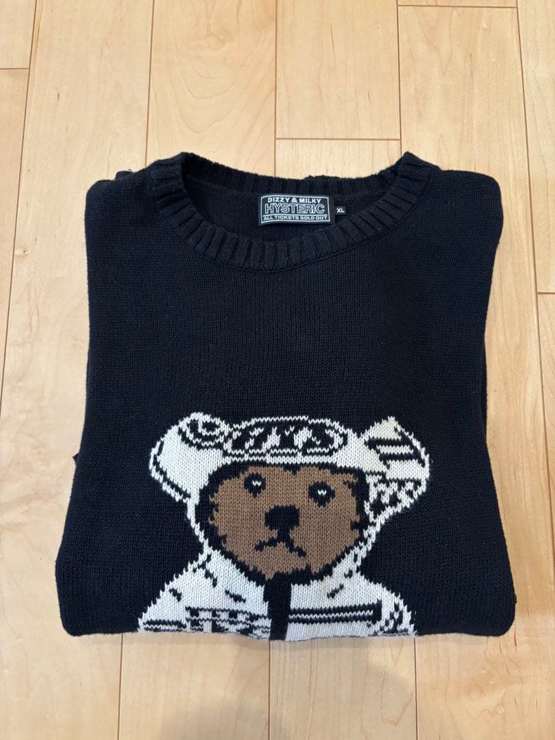 ヒステリックグラマー　HYSTERIC TEDDYジャカード セーター　XL