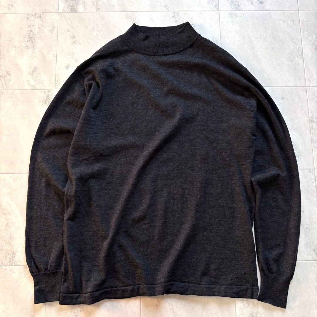 【極美品】LE エルイー ウールモックネックニット レショップ 3 チャコール