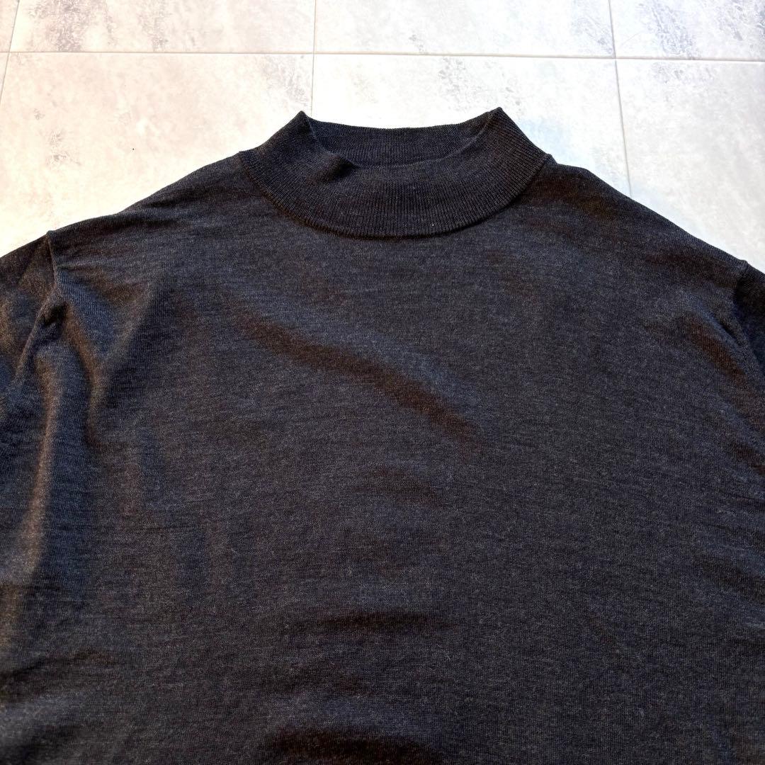 【極美品】LE エルイー ウールモックネックニット レショップ 3 チャコール