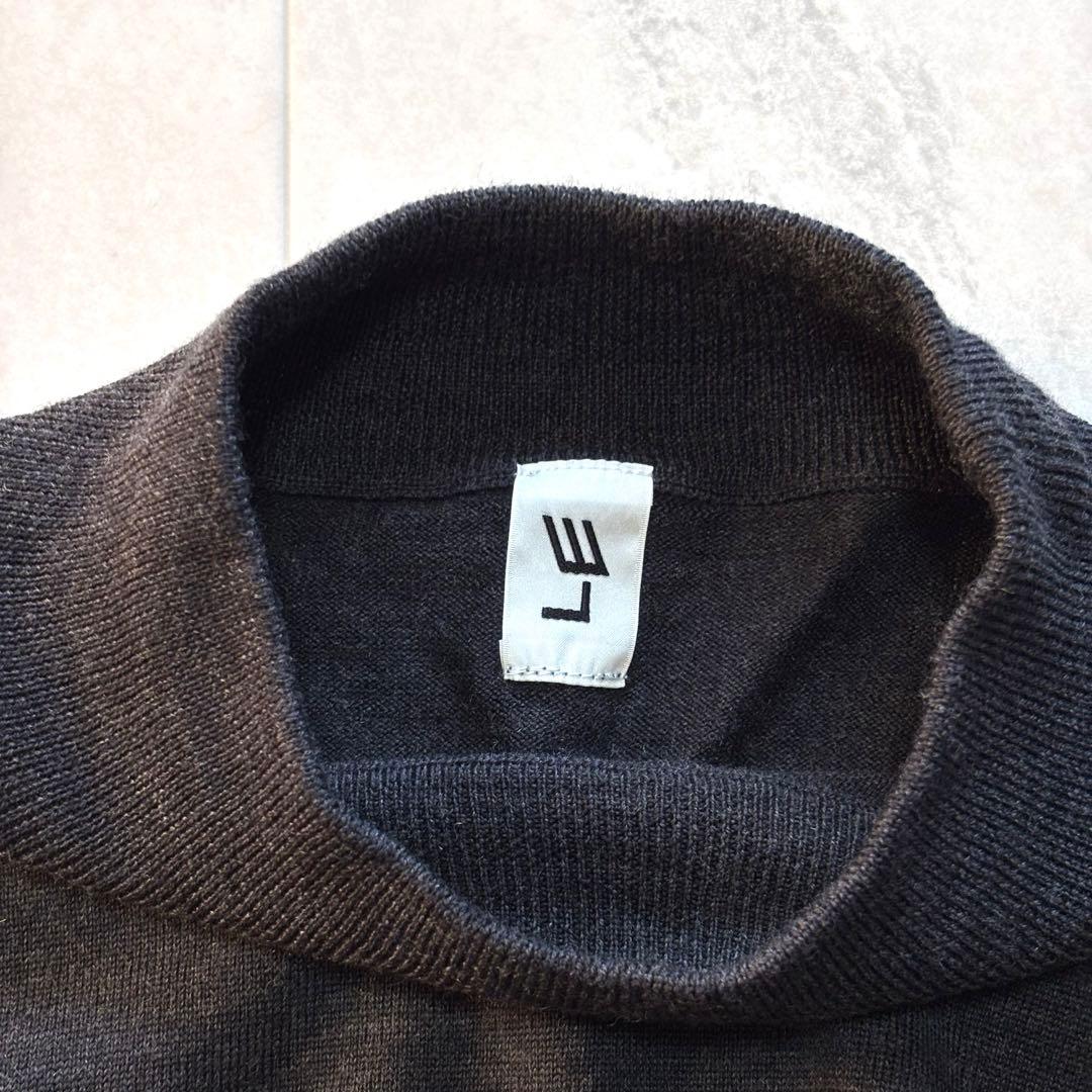 【極美品】LE エルイー ウールモックネックニット レショップ 3 チャコール