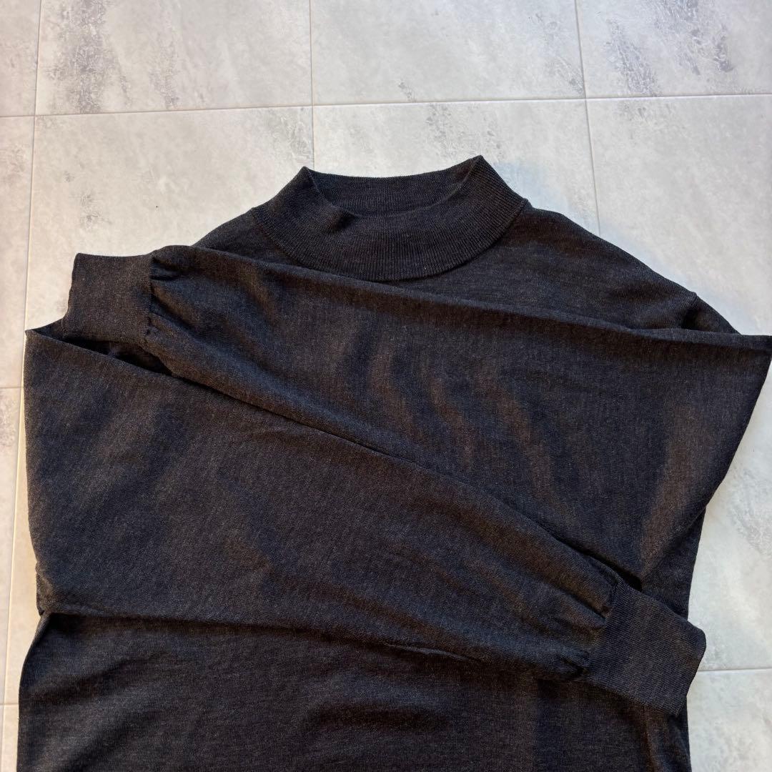【極美品】LE エルイー ウールモックネックニット レショップ 3 チャコール