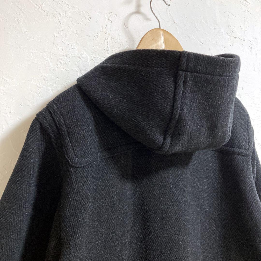 ラコステ　ヘリンボーン　ダッフルコート　フード　グレー　L