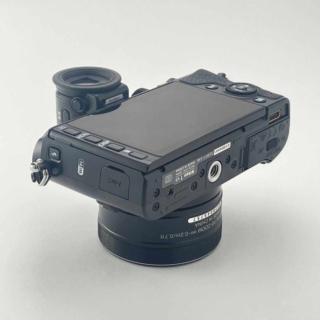 【美品・返品保証】Nikon 1 V3 ブラック 標準レンズキット