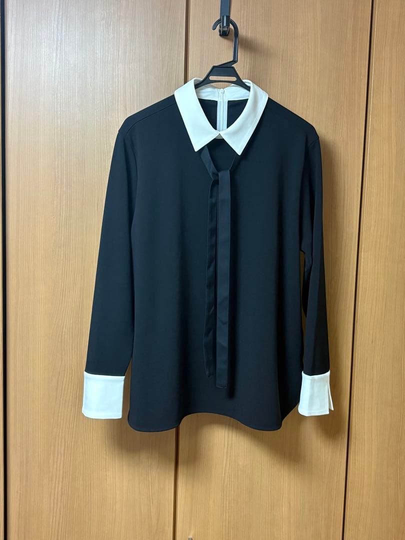 ICB 今季　マラボーテ　Ｗジョーゼット ボウタイ付き　シャツ　カラー　ブラウス