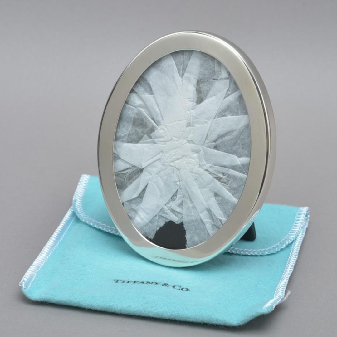 磨き済み/美品 ティファニー フォトスタンド SV オーバル 925 保存袋付