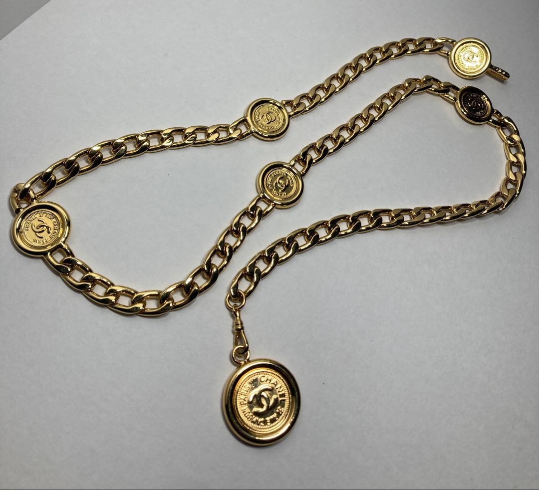 CHANELシャネル　チェーンベルト　メダル チャームココマーク　GP