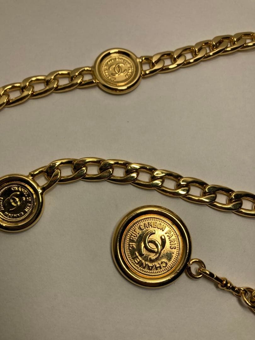 CHANELシャネル　チェーンベルト　メダル チャームココマーク　GP
