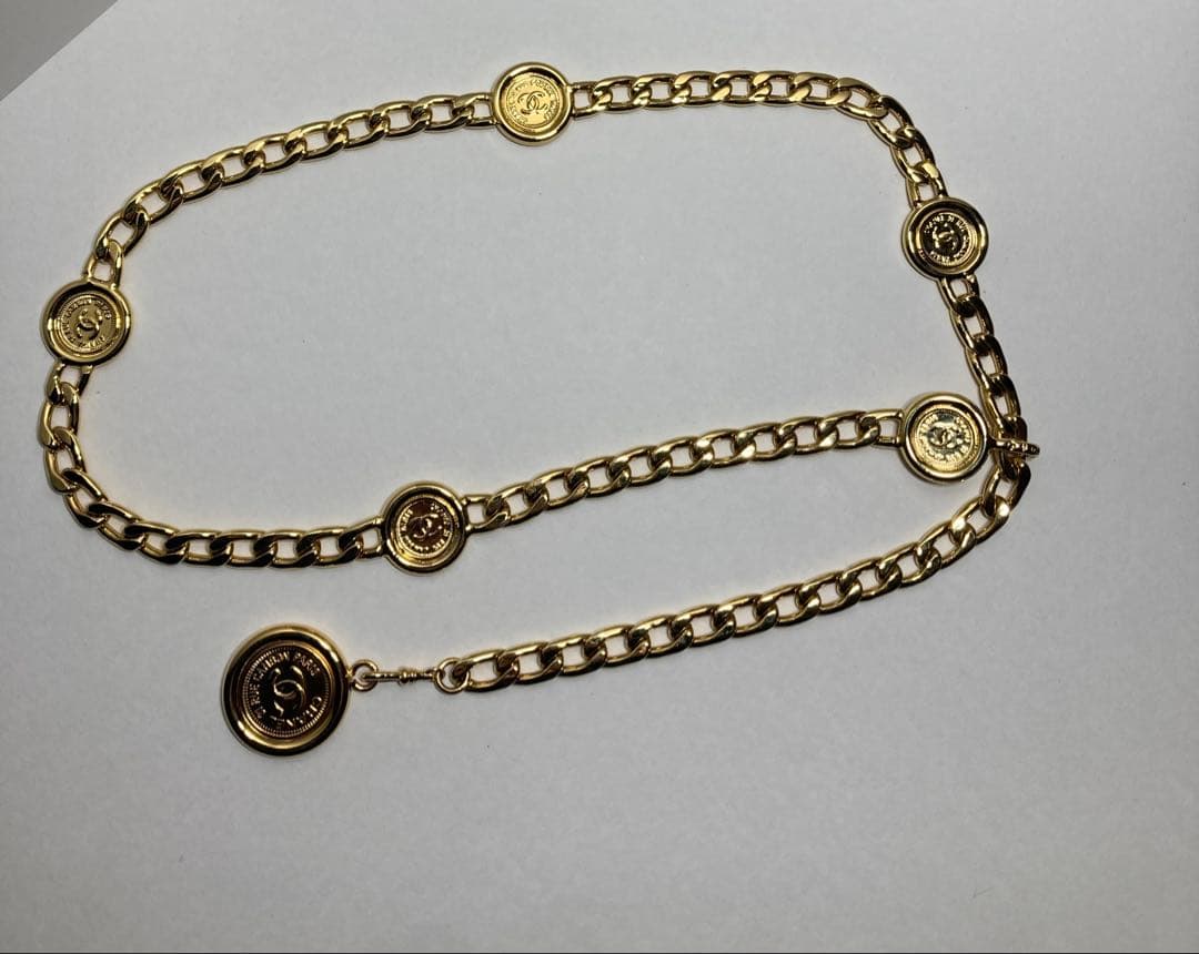 CHANELシャネル　チェーンベルト　メダル チャームココマーク　GP