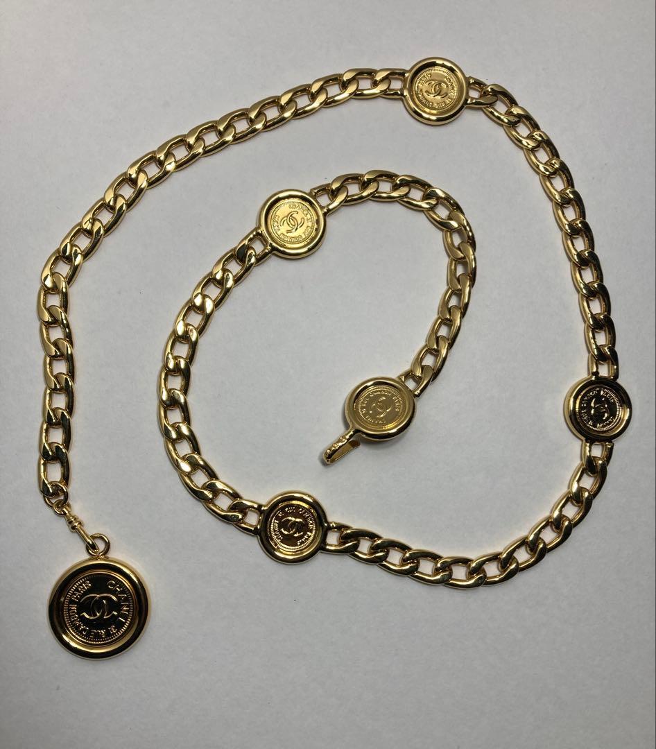 CHANELシャネル　チェーンベルト　メダル チャームココマーク　GP