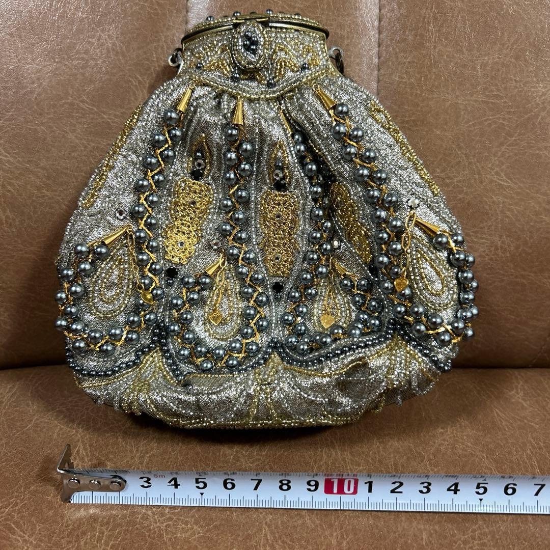 【廃盤品】HASHIMOTO希少　皇室御用達　ハシモト　ビーズバッグ　美品⭐️⭐️⭐️