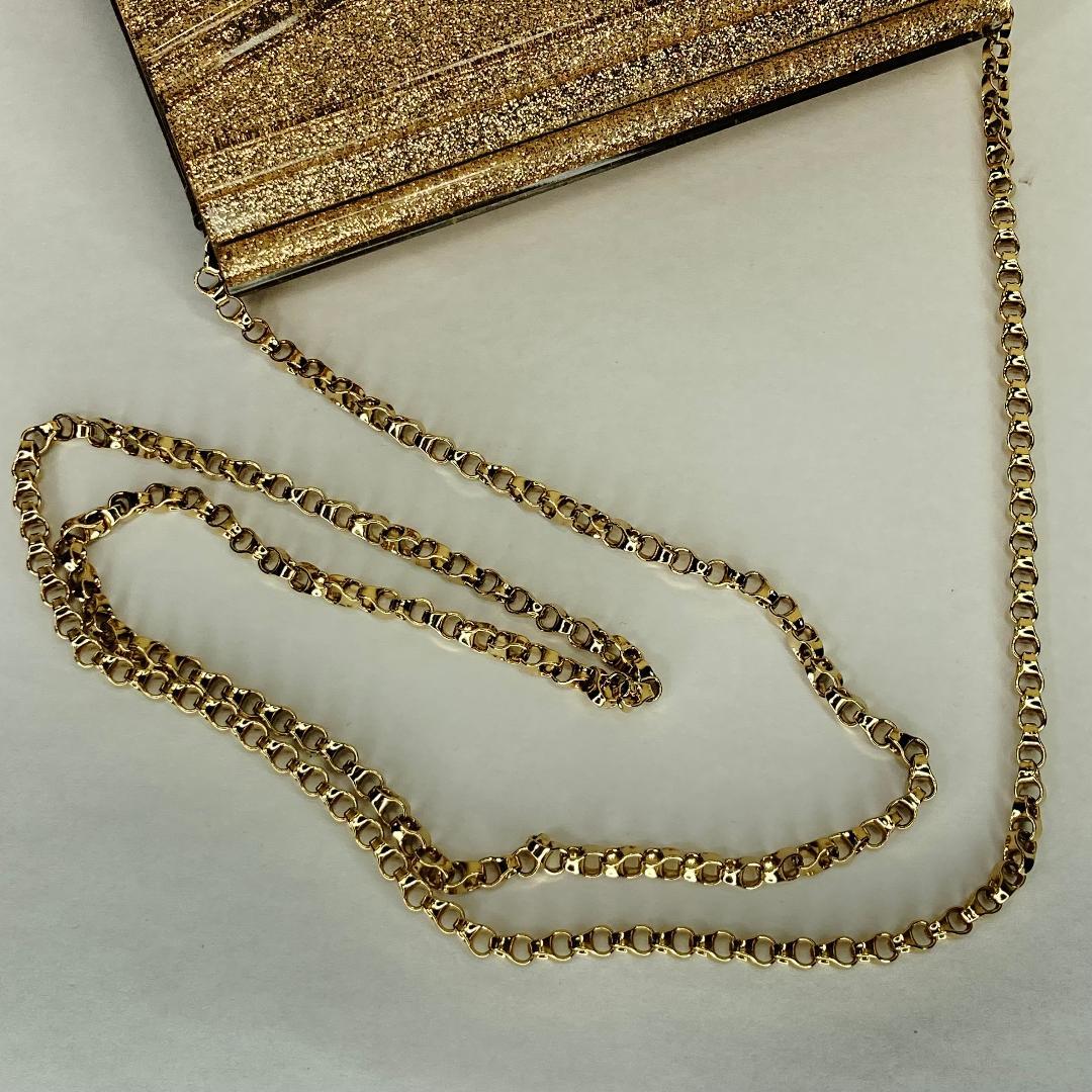 JIMMY CHOO ジミーチュウ グリッター チェーン ショルダーバッグ