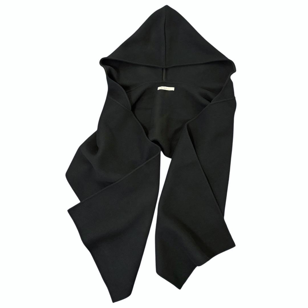 【美品】ETRE TOKYO フーディストールリバーショートコート ブラック S