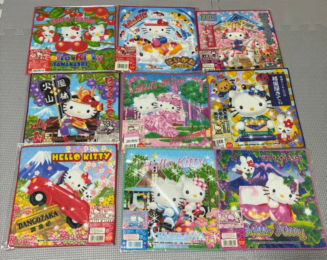 ご当地　ハローキティ タオル・ハンカチ　35枚セット まとめ売り
