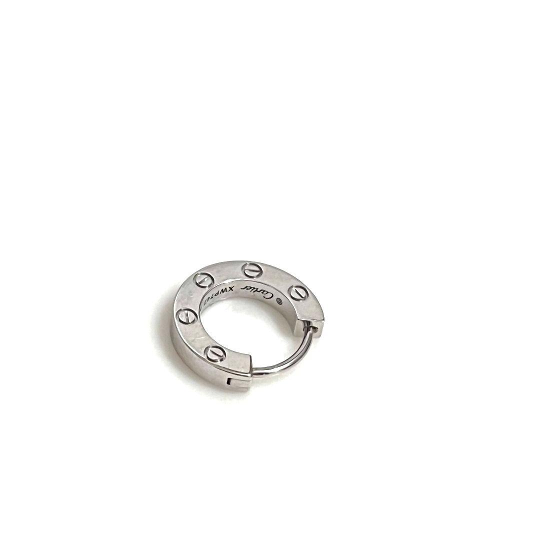 カルティエ ラブシングル ダイヤモンド ホワイトゴールド イヤリング ピアス