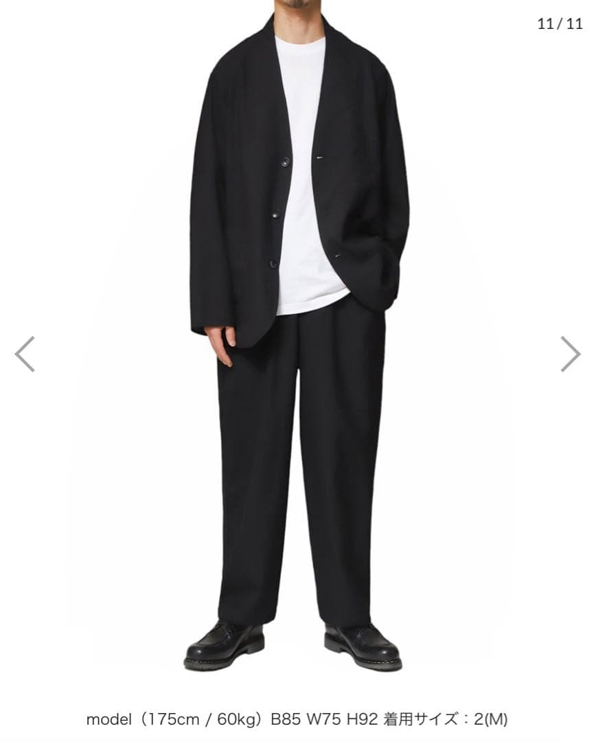 ジャケット・アウター MARKA LAPELLESS JACKET wool tropical 2 M