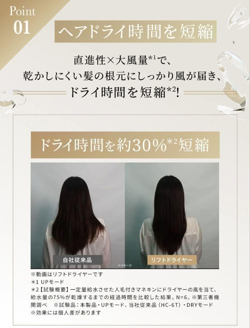 【極美品】YAMAN ヘアドライヤー リフトドライヤーS ネイビー　YJHC1L