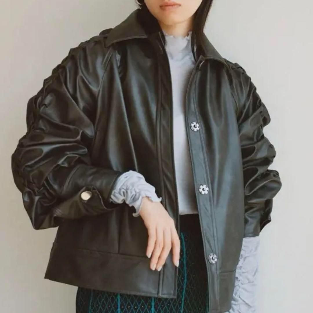 【完売品】Create Clair eco-leather jacket