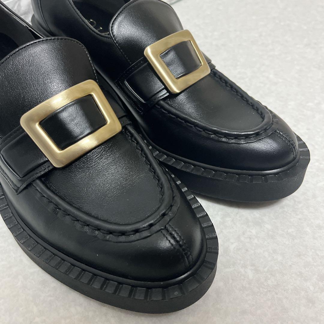 ⭐未使用級・現行品⭐ダイアナ DIANA ヒールアップローファー 黒 24.5