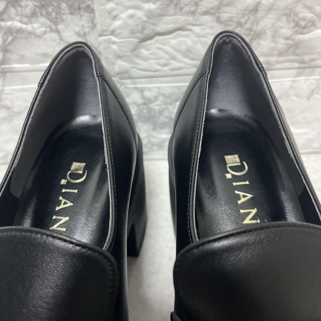 ⭐未使用級・現行品⭐ダイアナ DIANA ヒールアップローファー 黒 24.5