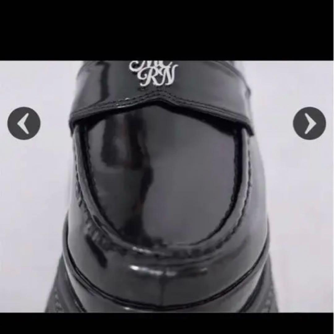 michellMacaron ミシェルマカロン ロゴ　厚底　ローファー ブラック