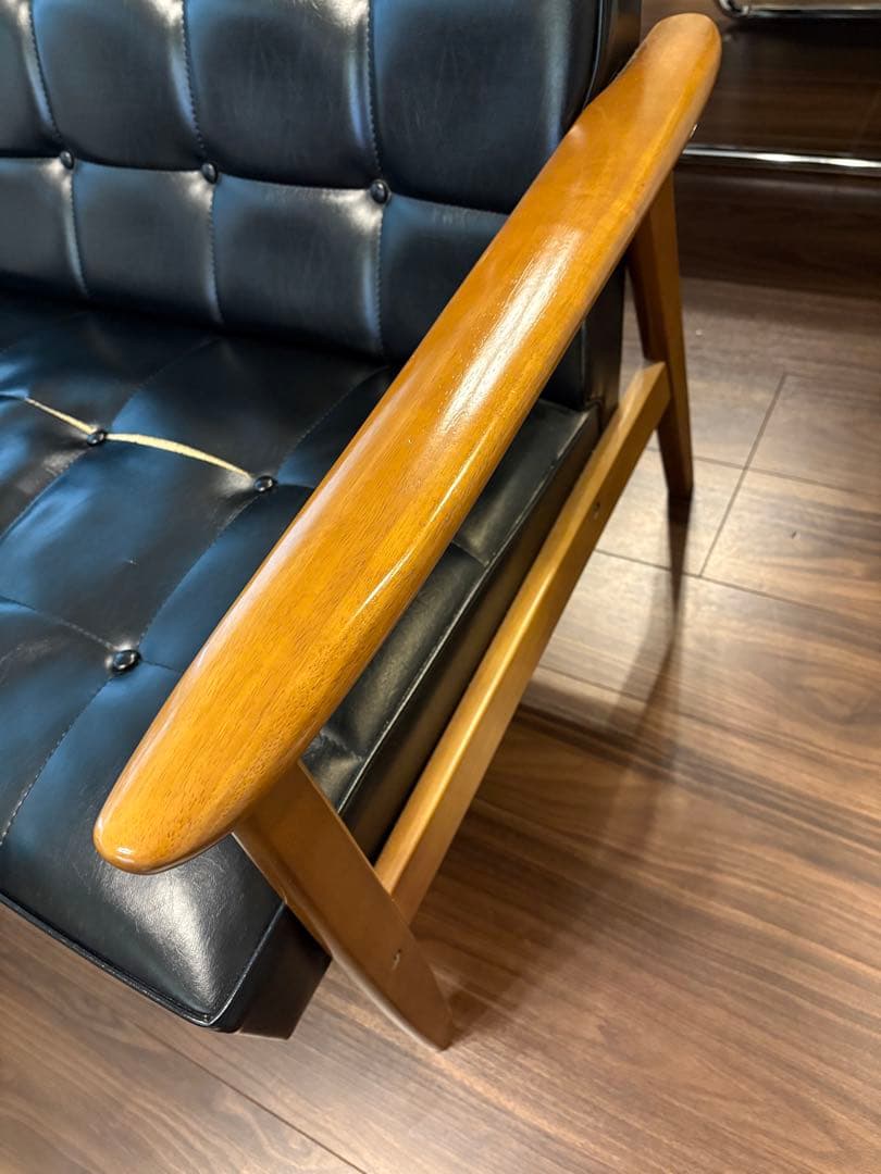 ははは　カリモク60 Kチェア 2シーター オットマン