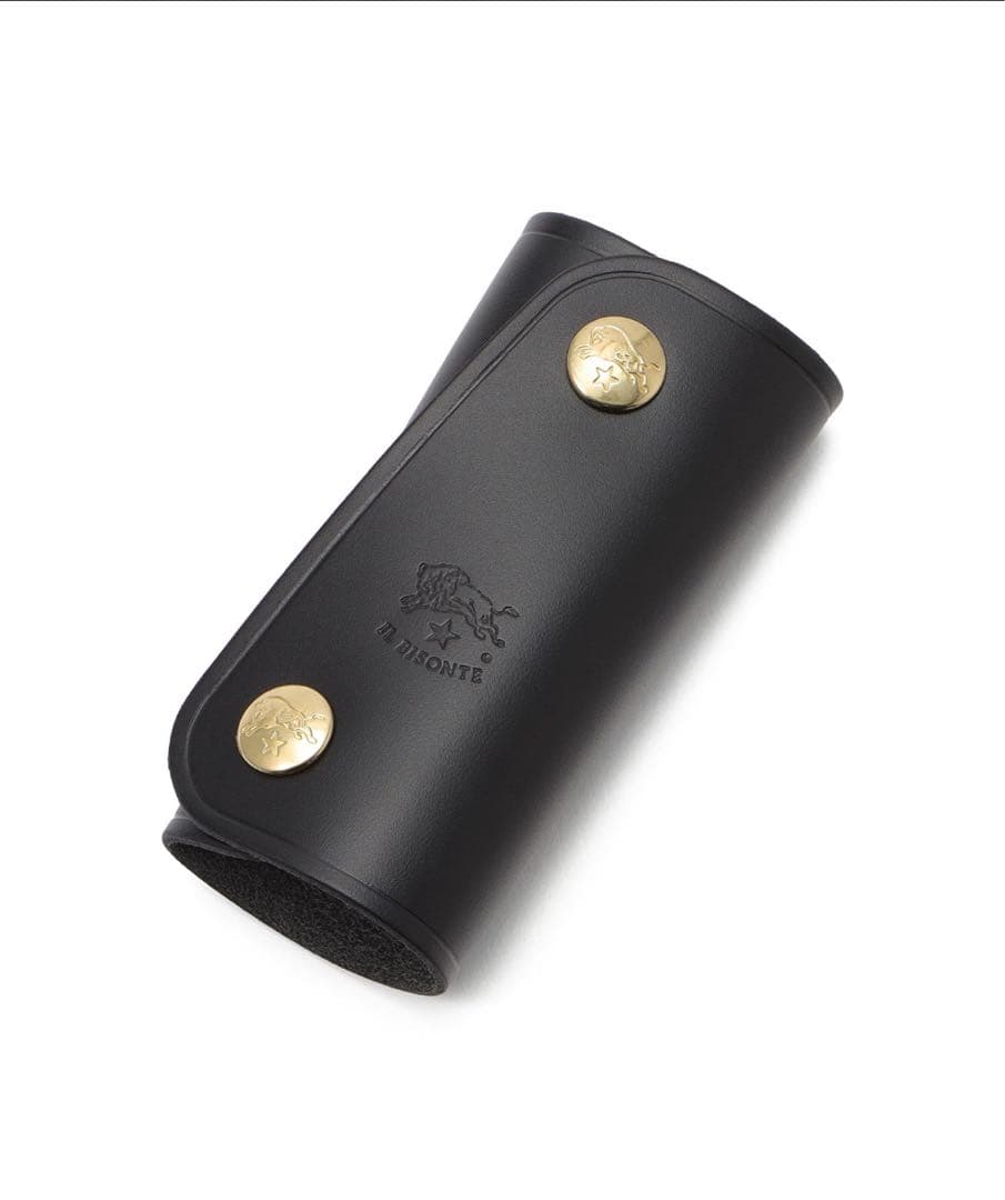 【新品】IL BISONTE ブラックキーケース