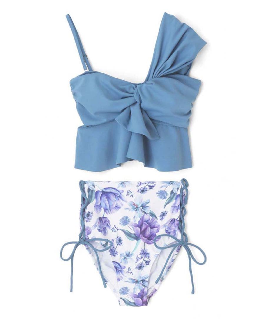 【新品未使用】三愛BLUE EDGE ワンショルダーペプラムビキニと水着用パッド