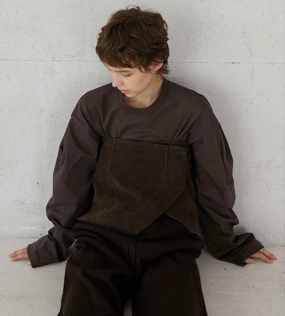 ラポドゥジェム2way eco suede bustier brown