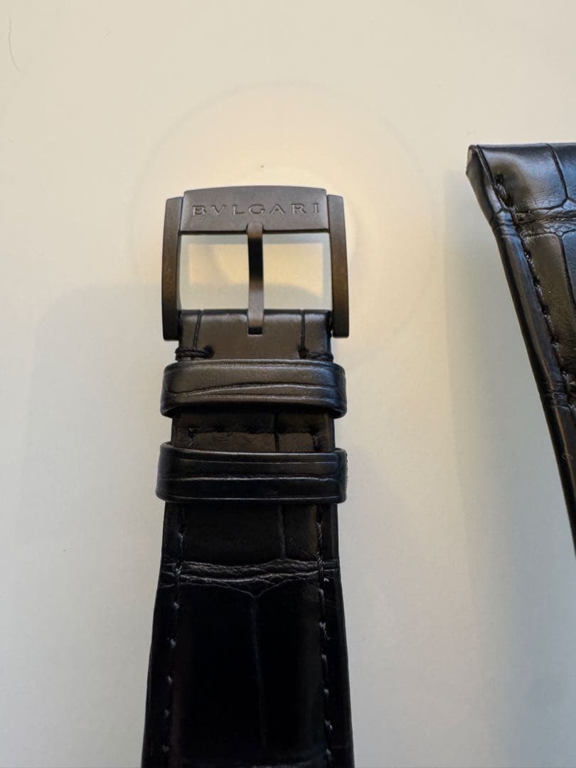 本物 ブルガリ オクト ローマ 純正 ストラップ アリゲーター純正尾錠