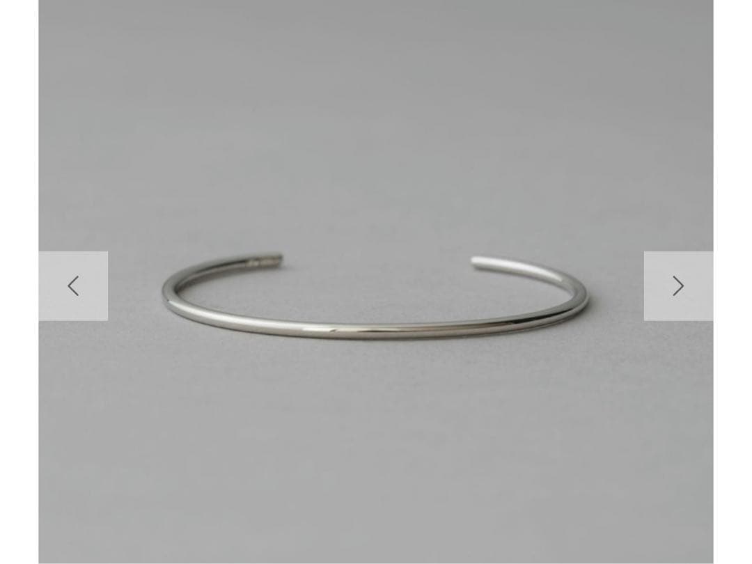 【KIKI】ete オブジェ シン バングル S プラチナム