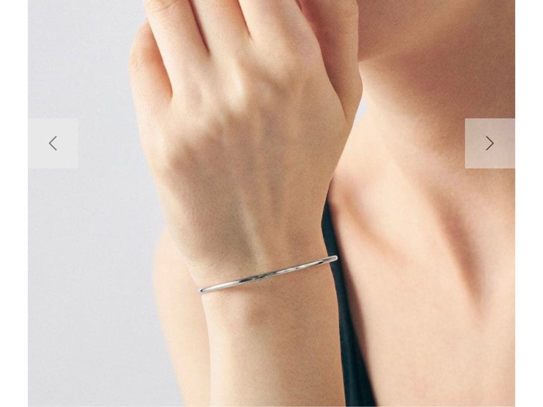 【KIKI】ete オブジェ シン バングル S プラチナム