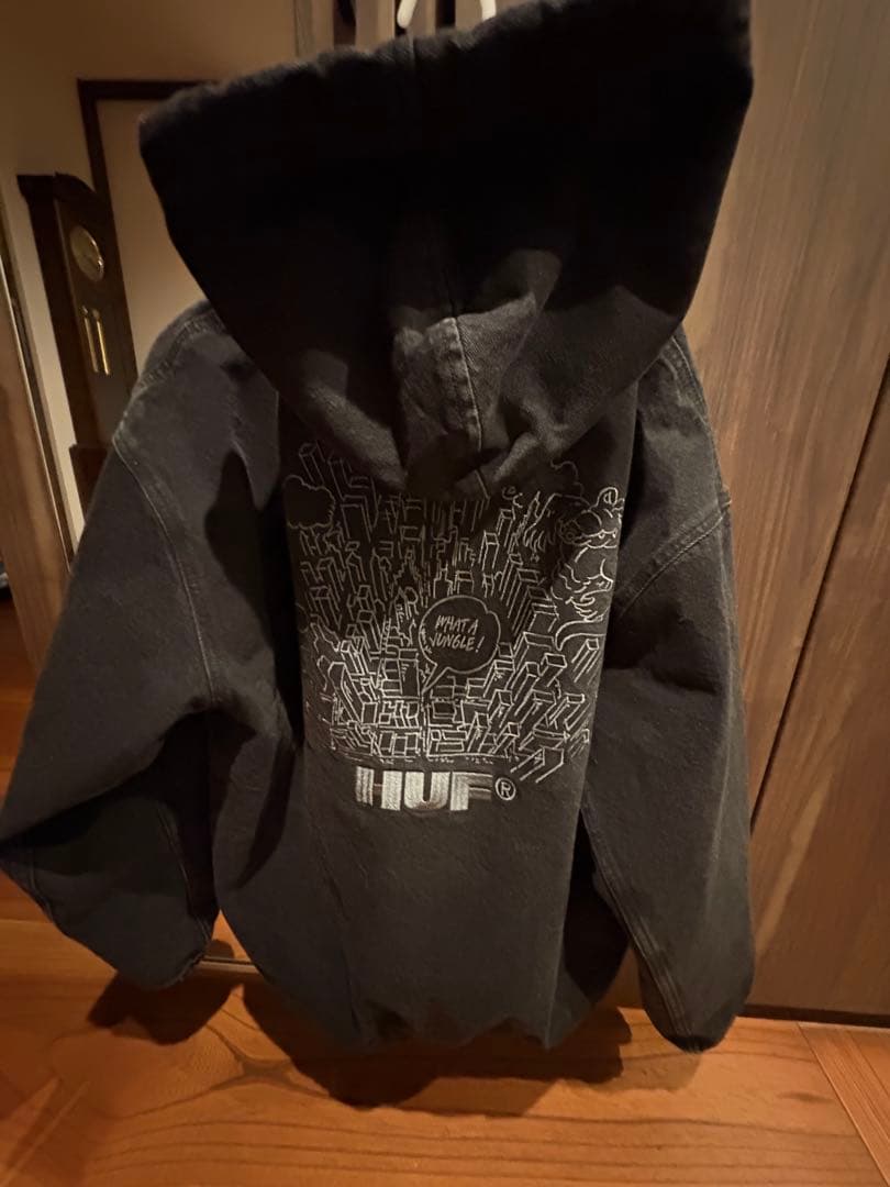 【美品】 HUF WHAT A JUNGLE DENIM WORKJACKET