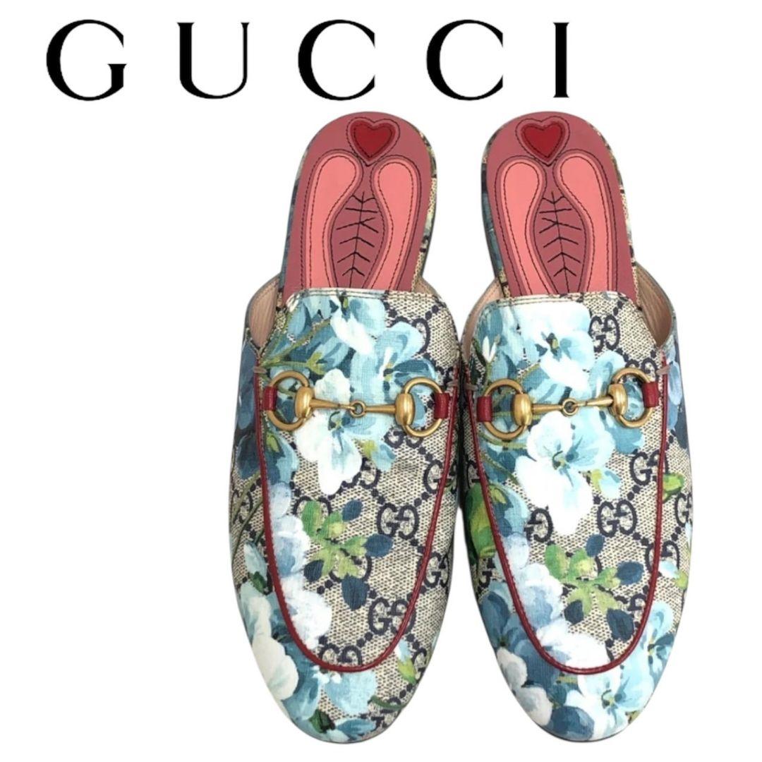 【美品】グッチ GGブルームス プリンスタウン サンダル フラワープリント　限定