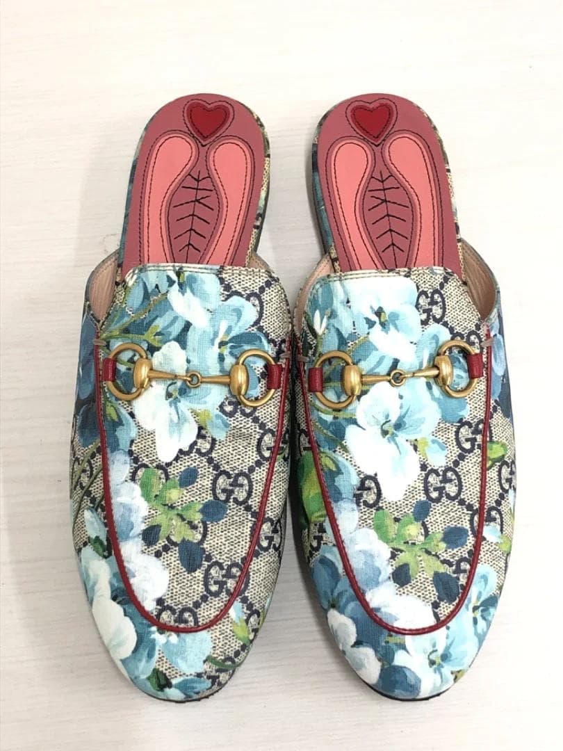 【美品】グッチ GGブルームス プリンスタウン サンダル フラワープリント　限定