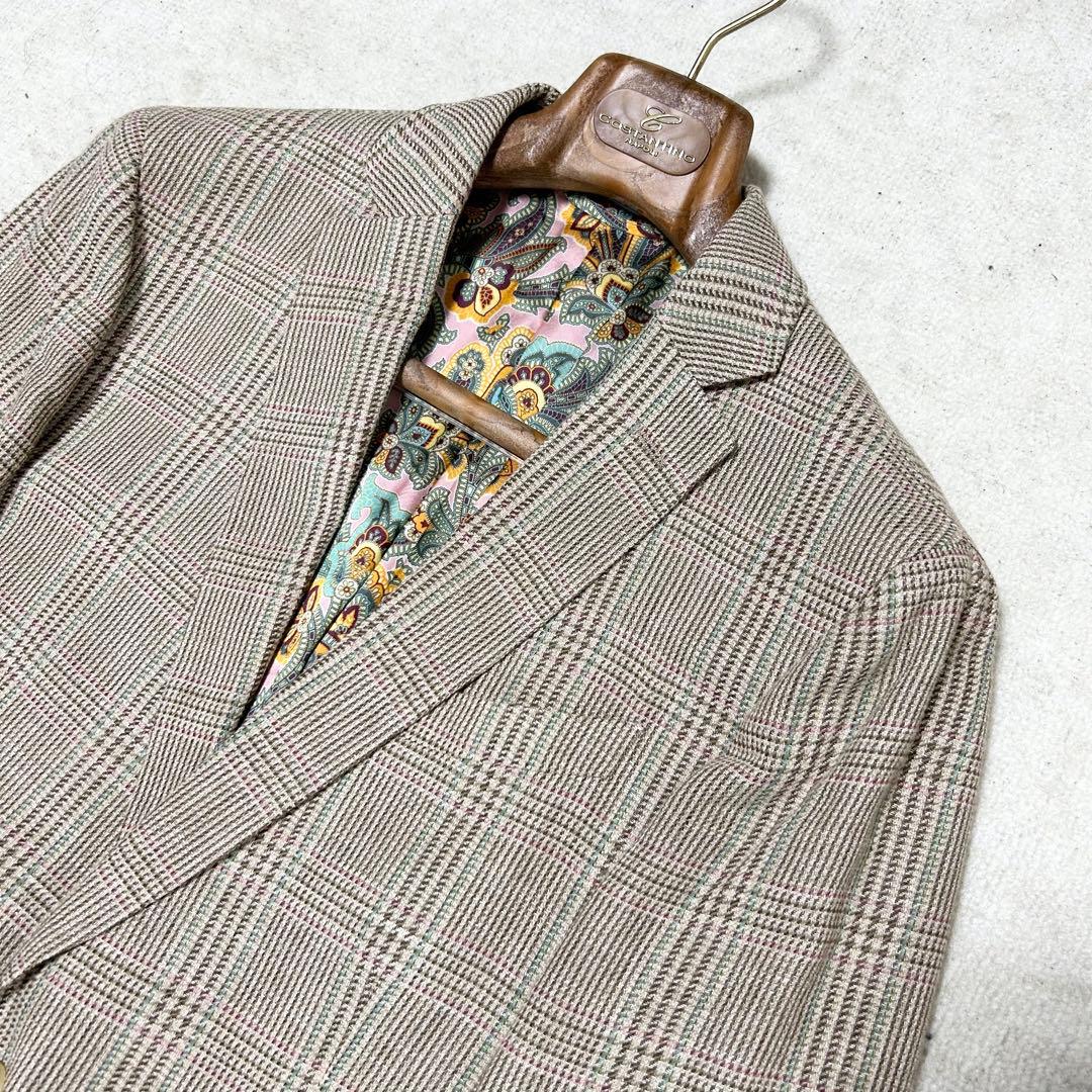 極美品　エトロ　ETRO テーラードジャケット　アンコンジャケット　ペイズリー柄